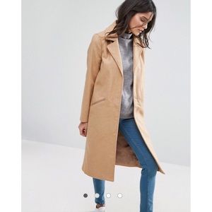 ASOS Brave Soul Long Camel Coat SIZE SMALL